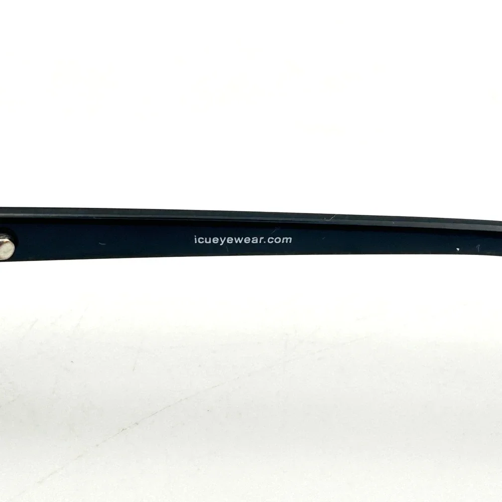 ICU Eyewear Reading Glasses +1.75 Black Silver Semi Rimless Rectangular Readers